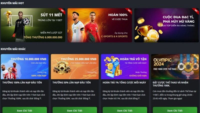 Điều kiện nhận khuyến mãi 11bet