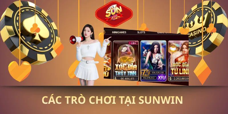 Hệ thống trò chơi đa dạng và hấp dẫn tại Sunwin